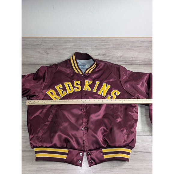 Vintage Swingster Redskins Satin Varsity Bomber Jacket Size XL Quilted MADE USA - Picture 9 of 15
